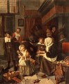 La fête de St Nicholas Dutch genre peintre Jan Steen